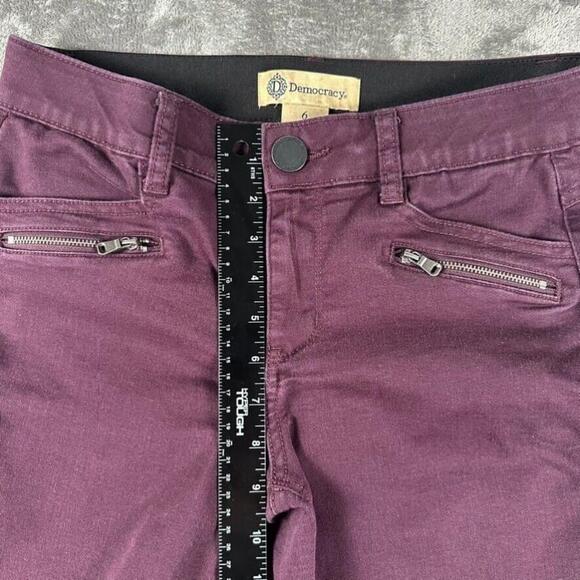 Democracy Jeans Womens 6 Purple Skinny Mid Rise Stretch Ab Technology - Picture 9 of 12